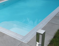 PGX Einstückbecken mit Überlaufrinne 8,00 x 3,40 m Top Schwimmbecken