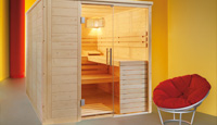 Massivholzsauna